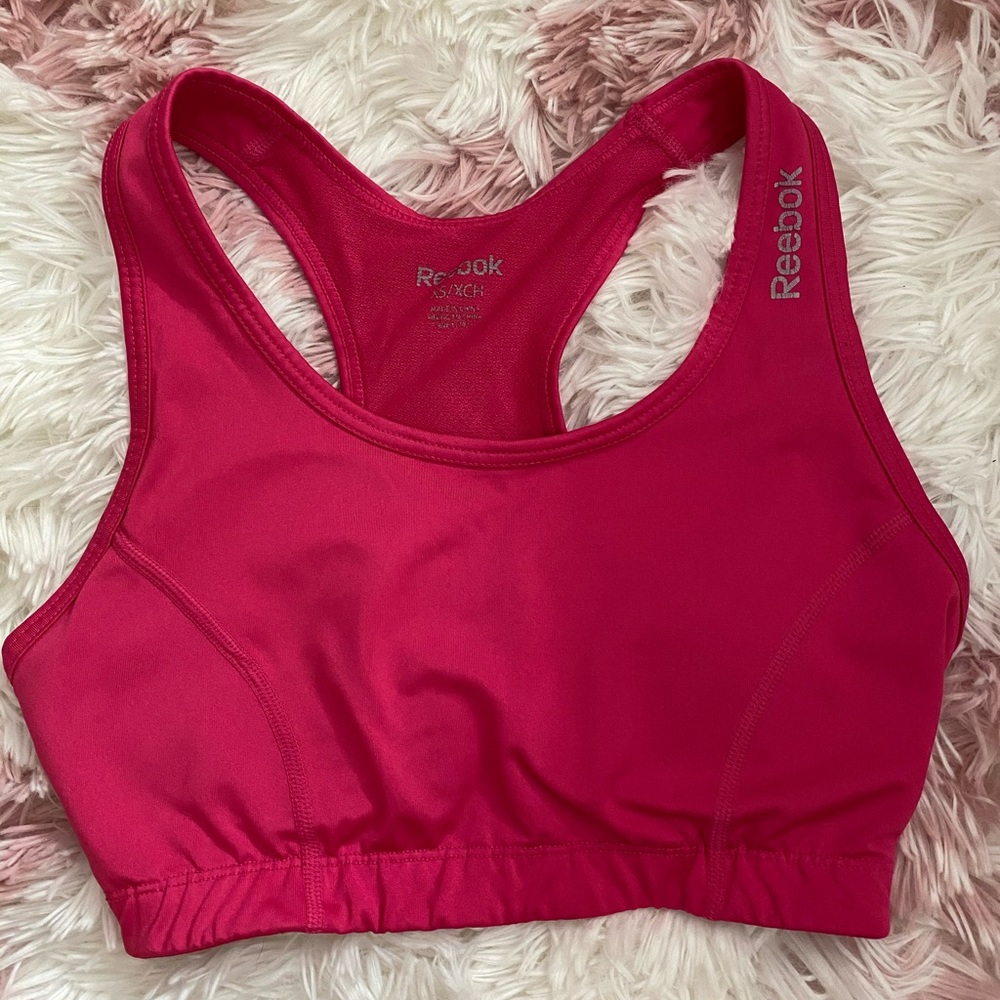 Reebok hot pink sports bra